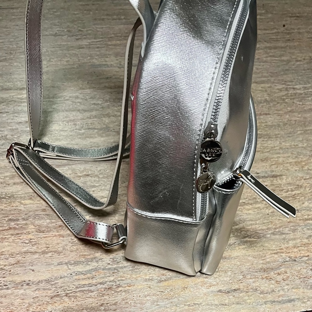 Dabney Lee Metallic Silver Mini Backpack - image 7